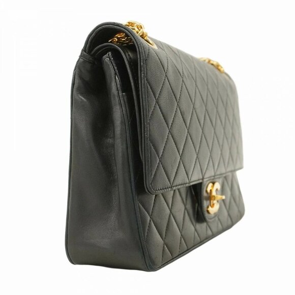 Authentic CHANEL Vintage Classic Double Flap Bag Lambskin Chain Shoulder Purse - Picture 5 of 13